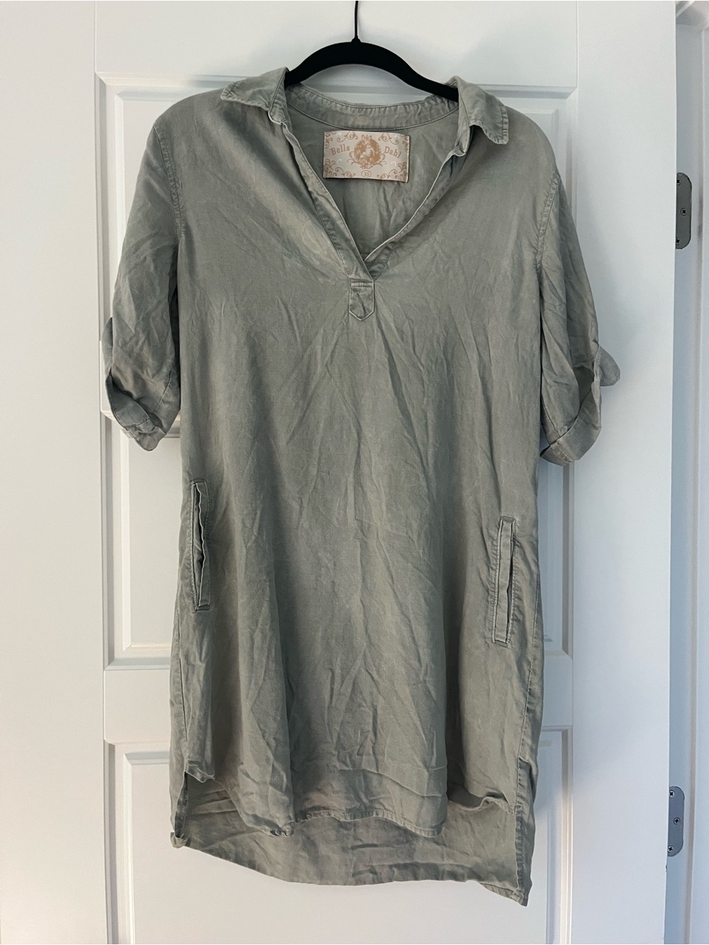 Bella Dahl Sage Green Shirt Dress